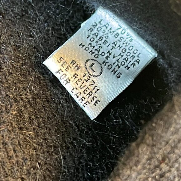 Valerie Stevens Angora Blend Argyle Pattern Women's SZ LG Cardigan 80s Mall Rat - Picture 4 of 8